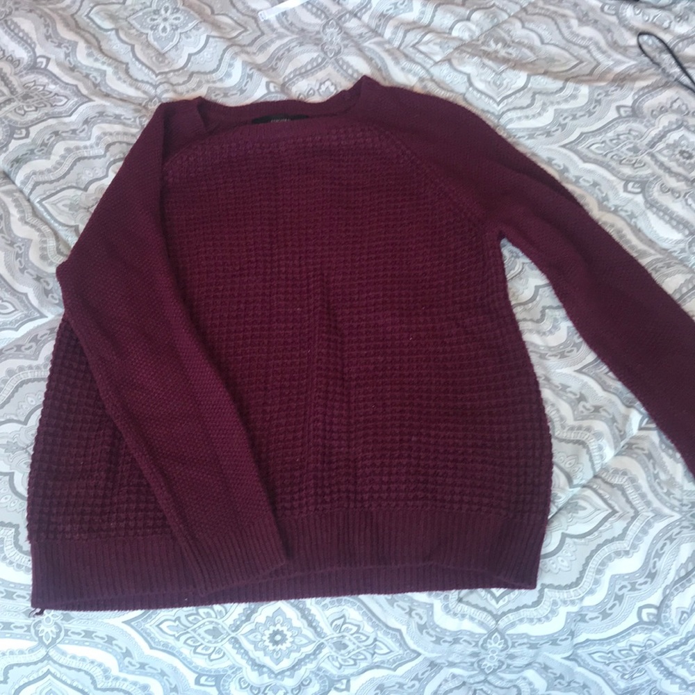 Burgundy Knit Sweater